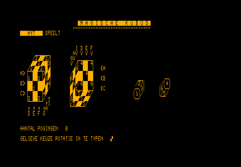 Kubus game screenshot for Commodore PET