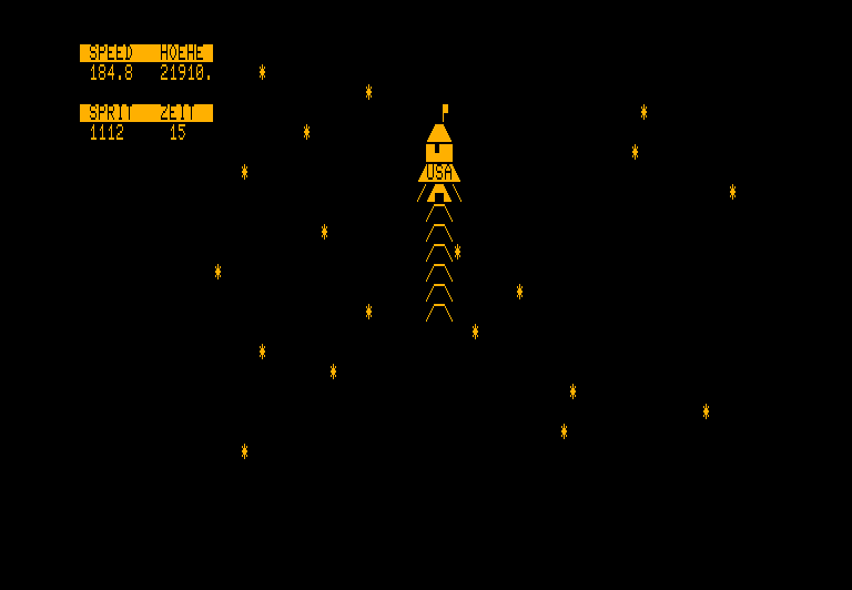 Mondlandung [80] game screenshot for Commodore PET