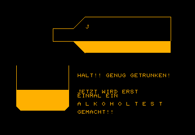 Alkoholtest game screenshot for Commodore PET