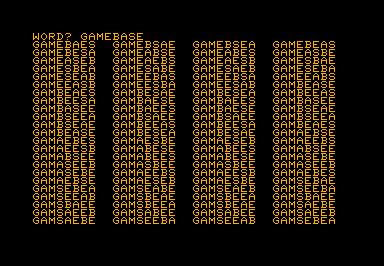 [Utility] Anagram game screenshot for Commodore PET