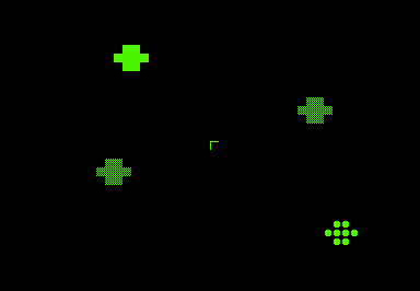 Asteroidz game screenshot for Commodore PET