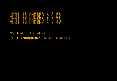 [Utility] Averages game screenshot for Commodore PET