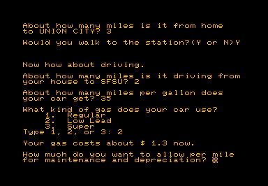 Bart Economy game screenshot for Commodore PET