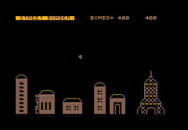 Street Bomber game screenshot for Commodore PET