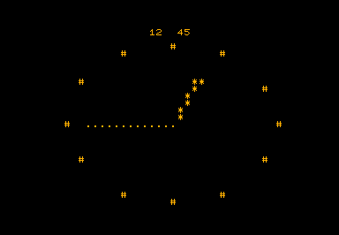 [Utility] Clock game screenshot for Commodore PET