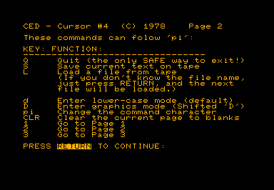 CED game screenshot for Commodore PET