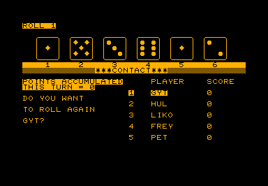 Contact game screenshot for Commodore PET