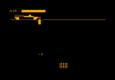 Dive game screenshot for Commodore PET