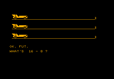 Drag game screenshot for Commodore PET