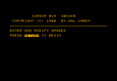 GBookB game screenshot for Commodore PET