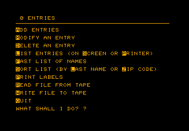 Mail game screenshot for Commodore PET