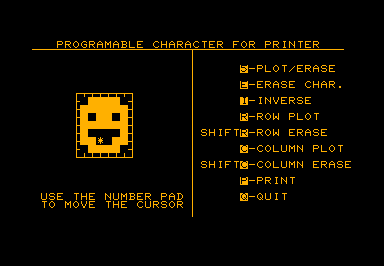 ProChar [Printer] game screenshot for Commodore PET