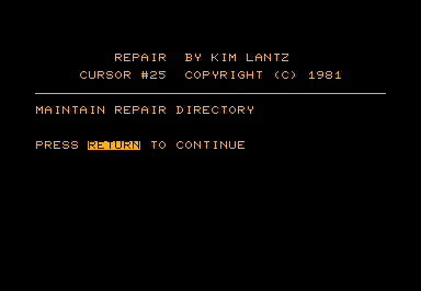 Repair game screenshot for Commodore PET