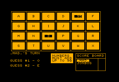 Match game screenshot for Commodore PET