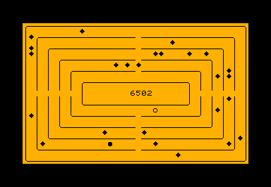 Dodgems game screenshot for Commodore PET