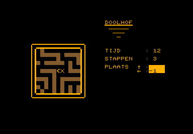 Doolhof game screenshot for Commodore PET