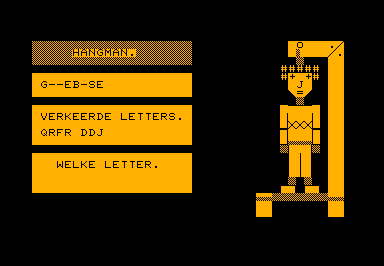 Hangman (NL) game screenshot for Commodore PET