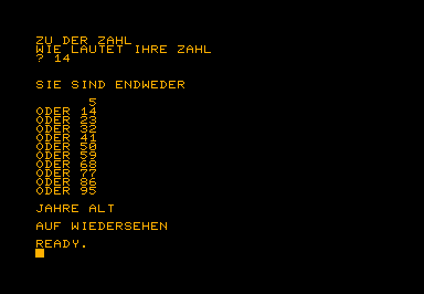 Hellseher game screenshot for Commodore PET