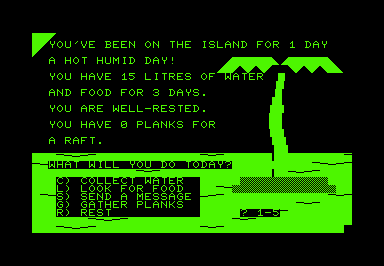 Island Rescue game screenshot for Commodore PET