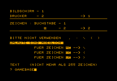 Laufschrift game screenshot for Commodore PET