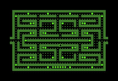 Puckman game screenshot for Commodore PET