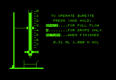 titrate game screenshot for Commodore PET