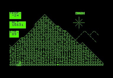 Everest game screenshot for Commodore PET