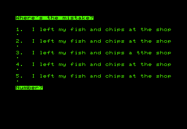 Mistakes v2 game screenshot for Commodore PET