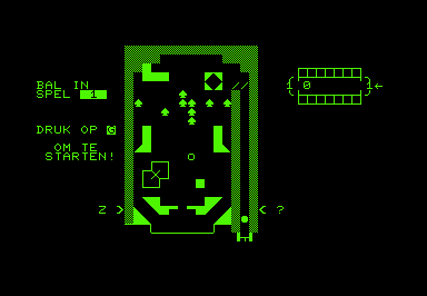 Flipper game screenshot for Commodore PET