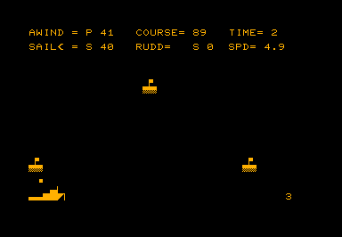 MicroSail game screenshot for Commodore PET