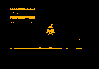 Mondlandung [40] game screenshot for Commodore PET