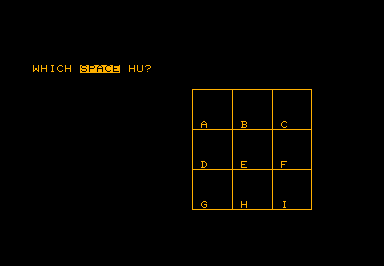 Number-Toe game screenshot for Commodore PET