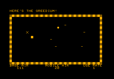 Prospector game screenshot for Commodore PET