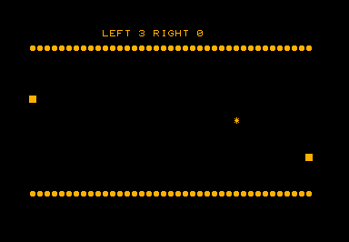 Pong game screenshot for Commodore PET