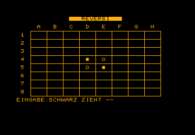 Reversi 80 game screenshot for Commodore PET