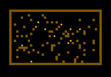 Robots-Jagd game screenshot for Commodore PET