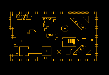 Rollercoaster game screenshot for Commodore PET