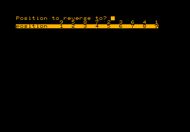 Reversi game screenshot for Commodore PET