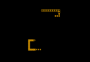 Snakes game screenshot for Commodore PET