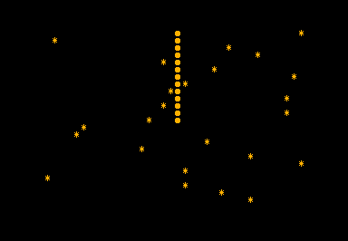 Sternenfalle game screenshot for Commodore PET