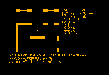 Telengard game screenshot for Commodore PET