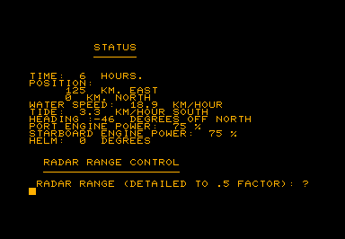 Valdez game screenshot for Commodore PET