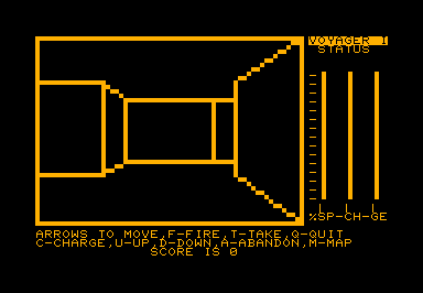 Voyager 1: Sabotage of the Robot Ship game screenshot for Commodore PET