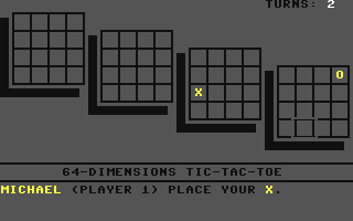 64-Dimensions Tic-Tac-Toe