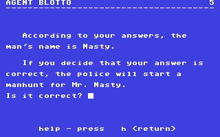 Agent Blotto - Commodore 64 game