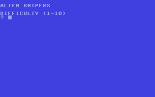 Alien Snipers - Commodore 64 game