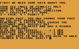 Appalachian Trail - Commodore 64 game