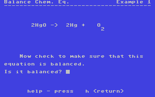 Balance Chemical Equations