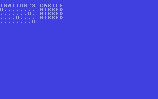 Battle at Traitor's Castle - Commodore 64 game