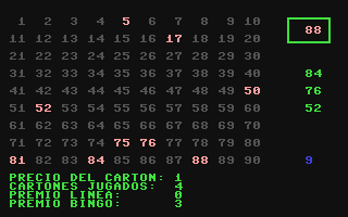 Bingo - Commodore 64 game